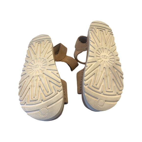 UGG Goldenstar Platform Suede Sandals in Driftwood/Sand
Size: US 9.5 - Picture 6 of 11